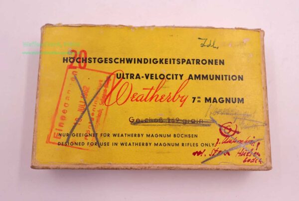 Dynamit Nobel Büchsenpatronen 7mmWeatherbyMagnum