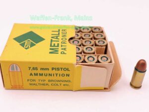 Metallverken Västeras Pistolenmunition 7,65mmBrowning/.32ACP