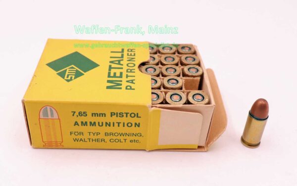 Metallverken Västeras Pistolenmunition 7,65mmBrowning/.32ACP
