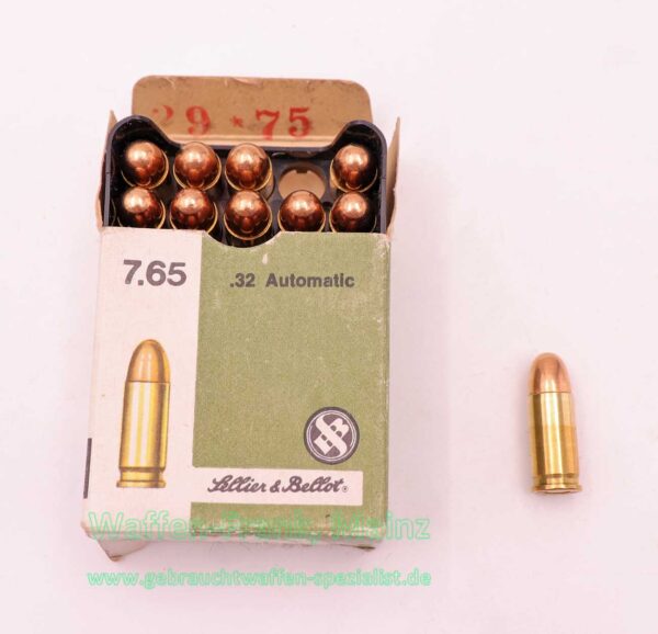 Sellier & Bellot CZ Pistolenmunition 7,65mmBrowning/.32ACP