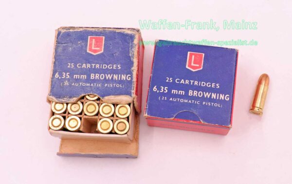 Lapua / Finnland Pistolenmunition 6,35mmBrowning/.25ACP