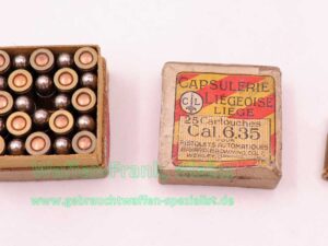 Capsulerie, Liege Pistolenmunition 6,35mmBrowning