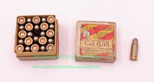 Capsulerie, Liege Pistolenmunition 6,35mmBrowning