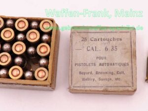 Französisch, divers Pistolenmunition 6,35mmBrowning