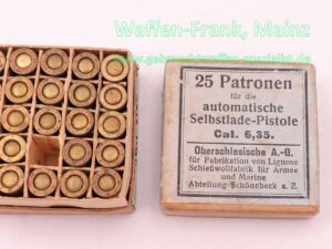 Oberschlesische A.-G. Pistolenmunition 6,35mmBrowning