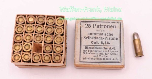 Oberschlesische A.-G. Pistolenmunition 6,35mmBrowning