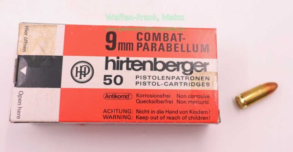 Hirtenberger / Österreich Pistolenmunition Typ Combat 9mmLuger