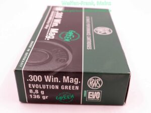 RWS (WZd.Fa.Rottweil) Büchsenpatronen .300WinMag Evo Green