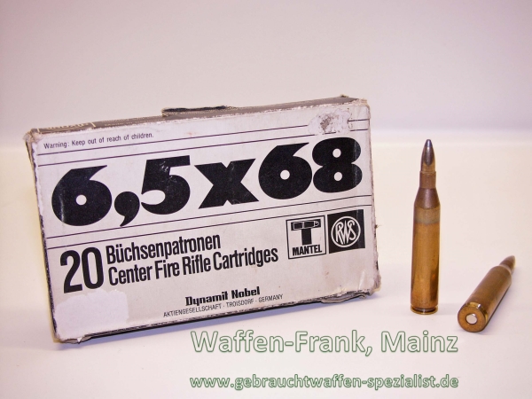 RWS (WZd.Fa.Rottweil) 93 gr. / 6,0 g TM noch mit Flußstahlmantel 6,5x68