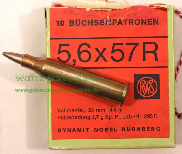 RWS (WZd.Fa.Rottweil) Büchsenpatronen 5,6x57R
