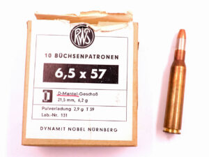 RWS (WZd.Fa.Rottweil) Büchsenpatronen 6,5x57