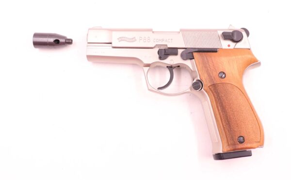 Walther - Ulm P88-9 Compact Luxus verchromt 9mmP.A.K. – Bild 2