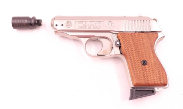 Melcher Cuno, Solingen Mod. Police/PPK verchromt 8mmKnall – Bild 2