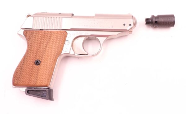 Melcher Cuno, Solingen Mod. Police/PPK verchromt 8mmKnall – Bild 3