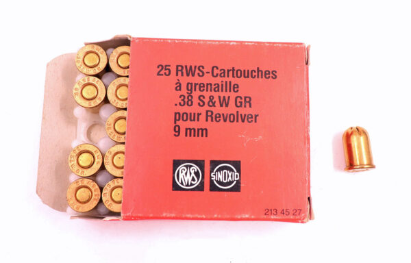 RWS (WZd.Fa.Rottweil) Revolverpatronen .38S&W/grenaille