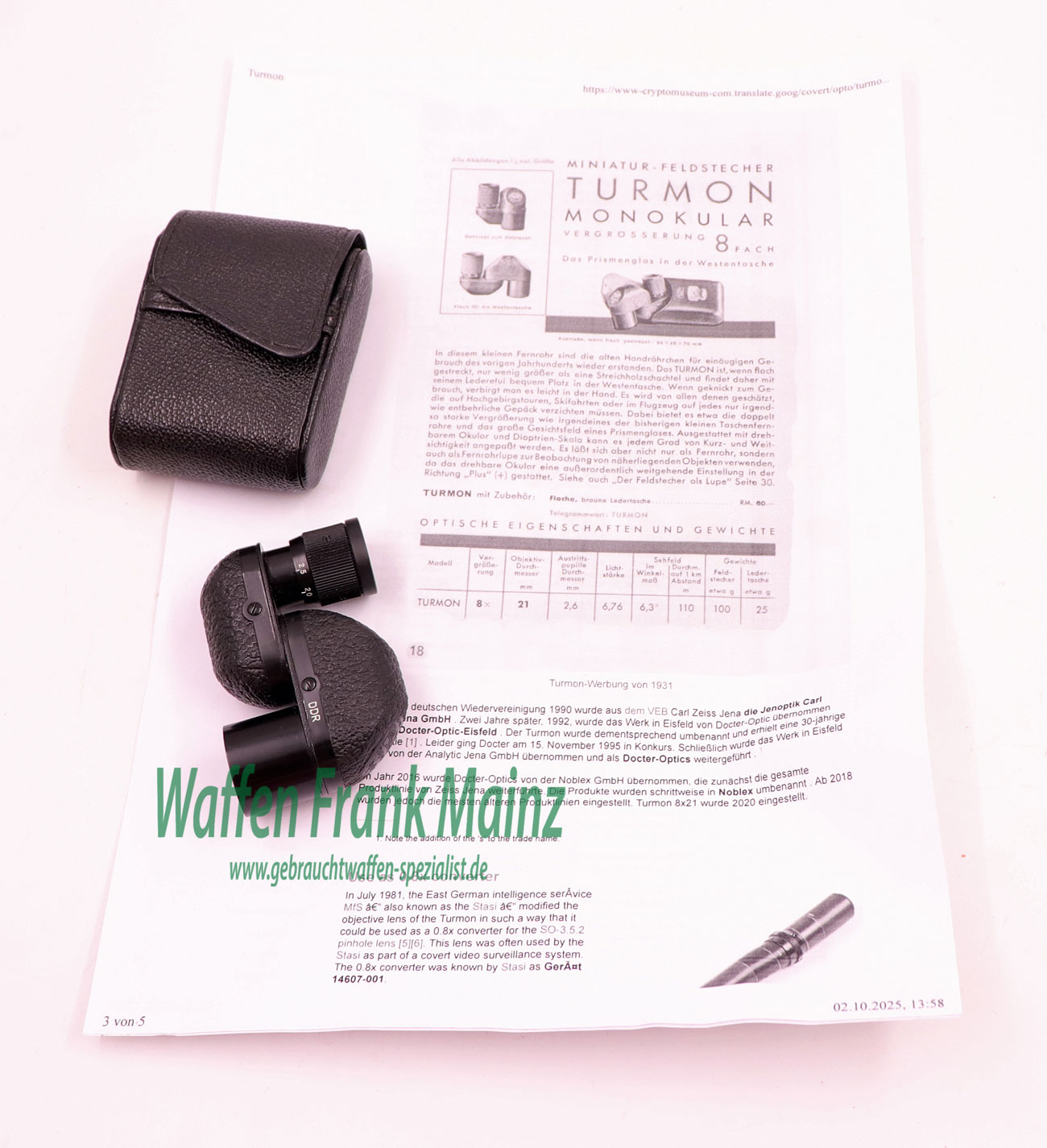 Zeiss Jena Monokular Turmon 8x21 – Bild 4