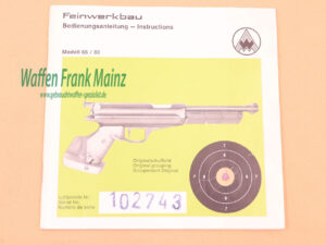 Feinwerkbau - Oberndorf Bedienungsanleitung Mod. 65/80