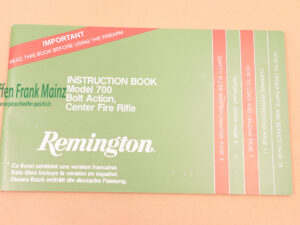 Remington - USA Bedienungsanleitung Mod. 700