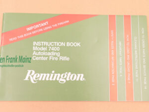 Remington - USA Bedienungsanleitung Mod.7400