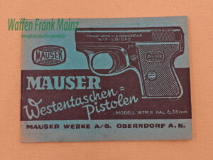 Mauser - Oberndorf Bedienungsanleitung Mod. WTP