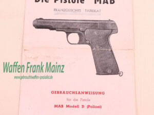 MAB = Manufacture d` armes Bedienungsanleitung Mod. D