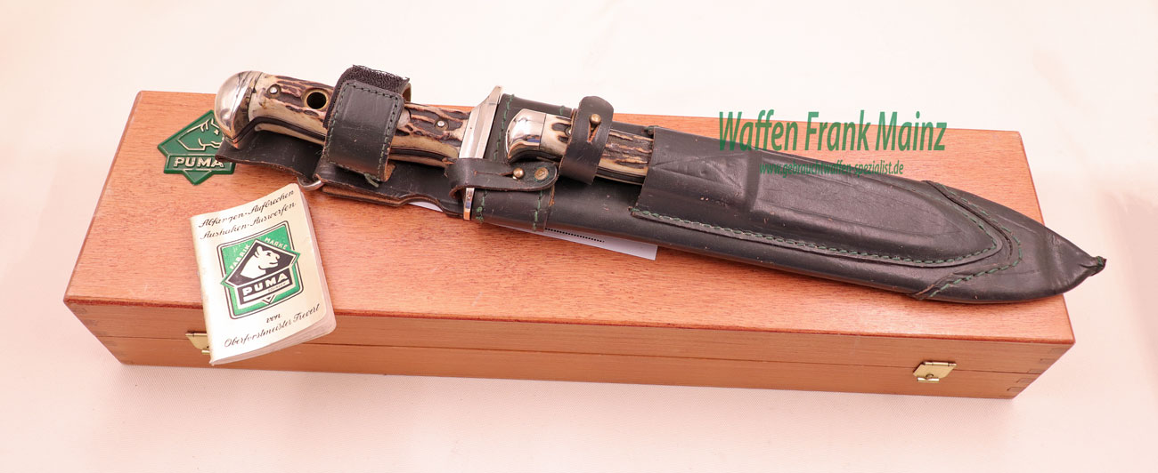 Puma - Solingen Waidbesteck m. nummerngleichem Nicker, mit Scheide (#3588) – Bild 4