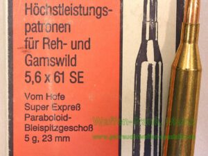 Hirtenberger / Österreich Büchsenpatronen 5,6x61SE