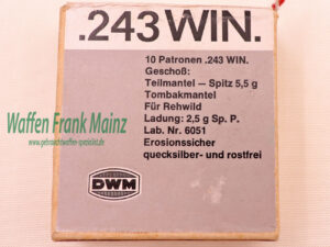 DWM, Karlsruhe Büchsenpatronen-Konvolut .243 Win.