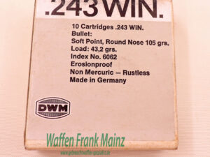 DWM, Karlsruhe Büchsenpatronen-Konvolut .243 Win.