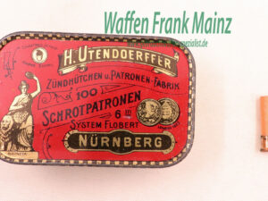H. Utendoerffer, Nürnberg Patronen in Blechdose 6mmFlobert/Schrot