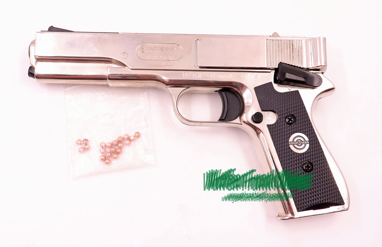 Marksman / USA Mod. BB Repeater vernickelt 4,5mm/.177 glatt – Bild 2