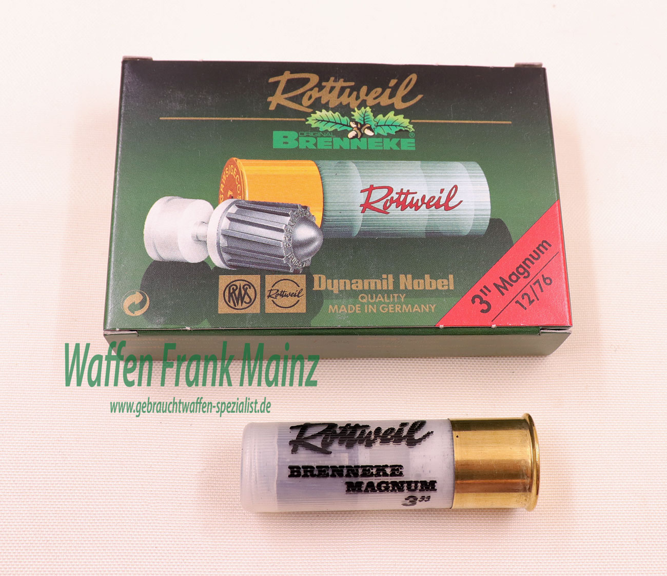 Rottweil Brenneke Flintenlaufgeschoss 12/76