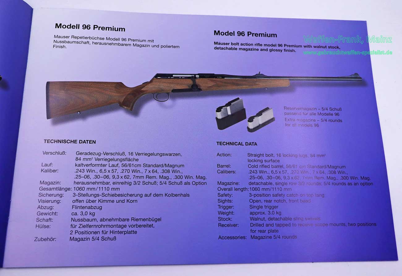 Mauser - Oberndorf Sonderprospekte Konvolut – Bild 7