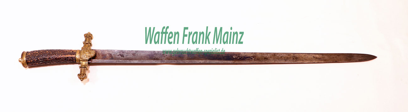 Böhmische Handarbeit Gebrauchshirschfänger – Bild 2
