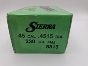 Sierra Bullets, Santa Fe FFW-Geschosse .45 (.4515), 230gr FMJ