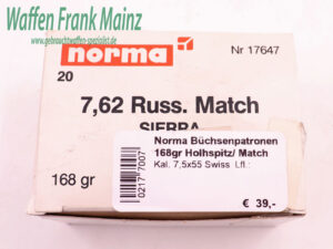 Norma 168gr Sierra Hohlspitz/ Match 7,62mm Nagant,7,62x54R