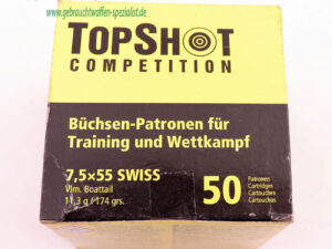 Top Shot 11,3g Vollmantel Boattail 7,5x55