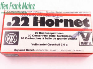 RWS (WZd.Fa.Rottweil) 3,0g Vollmantel .22 Hornet